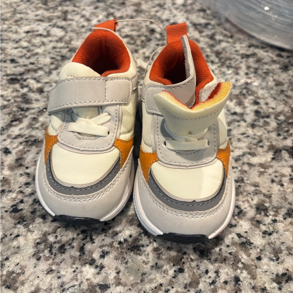 Zara Kids' Sneakers in Orange and Cream
